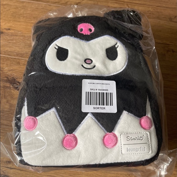 One Left! LOUNGEFLY (Sanrio)-NWT Fluffy Kuromi Mini Backpack